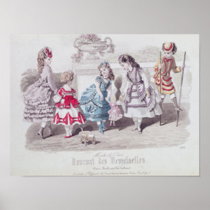 Mode für Mädchen, aus "Journal des Poster