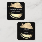 Mode gegossen Gold und Schwarz Quadratische Visitenkarte (Vorne/Hinten)