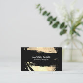 Mode gegossen Gold und Schwarz Visitenkarte (Stehend Vorderseite)