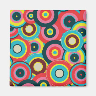 Mode Geometrisch Vintage-Muster Stylisch Modern Magnet