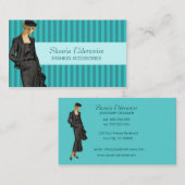 Mode-Geschäfts-Karte - cooles Aqua-Grün Visitenkarte (Vorne/Hinten)