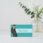 Mode-Geschäfts-Karte - cooles Aqua-Grün Visitenkarte (Stehend Vorderseite)