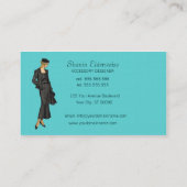 Mode-Geschäfts-Karte - cooles Aqua-Grün Visitenkarte (Rückseite)