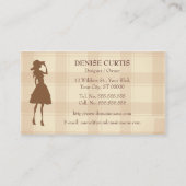 Mode-Geschäfts-Karten-Schablonen-Vintage Butike Visitenkarte (Rückseite)