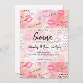 Mode-Girl Einladung (Vorne/Hinten)