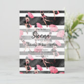 Mode-Girl Einladung (Stehend Vorderseite)