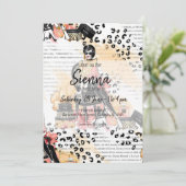 Mode-Girl Einladung (Stehend Vorderseite)