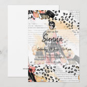 Mode-Girl Einladung (Vorne/Hinten)