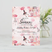 Mode-Girl Einladung (Stehend Vorderseite)