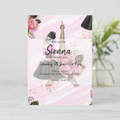 Mode-Girl Einladung (Stehend Vorderseite)