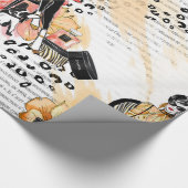 Mode-Girl Geschenkpapier (Ecke)