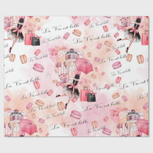 Mode-Girl Geschenkpapier (Flach)