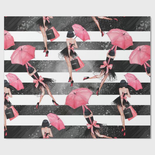 Mode-Girl Geschenkpapier (Flach)