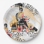 Mode-Girl Pappteller (Vorderseite)