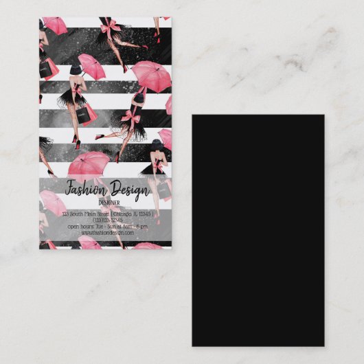 Mode-Girl Visitenkarte (Vorne/Hinten)