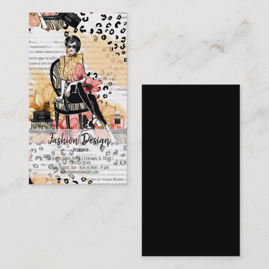 Mode-Girl Visitenkarte (Vorne/Hinten)