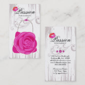 Mode-Handtaschen-Rosen-Geldbeutel-RosaGrunge Visitenkarte (Vorne/Hinten)