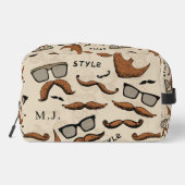 Mode Herren-Monogramm | Personalisiert Waschbeutel (Rückseite)