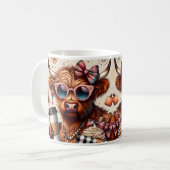 Mode Highland-Kuh Kaffeetasse (Vorderseite Links)