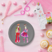 Mode Illustration Aquarellboho Pappteller (Party)