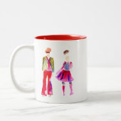 Mode Illustration Aquarellboho Zweifarbige Tasse (Links)