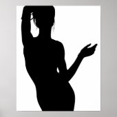 Mode-Illustration der Silhouette Poster (Vorne)