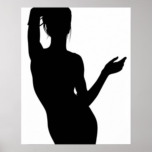 Mode-Illustration der Silhouette Poster (Vorne)