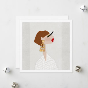 Mode-Illustration 'Feeling Fashion Fabulous' Feiertagskarte