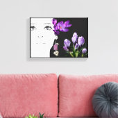 Mode Illustration floraler lila Crocus gürtlich Leinwanddruck (Insitu (Wohnzimmer))