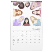 Mode-Illustration Kalender (Feb 2027)