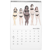 Mode-Illustration Kalender (Mär 2026)
