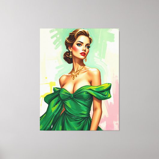 Mode Illustration Leinwanddruck (Vorderseite)