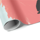 Mode-Illustration mit gezeichnet rosa Flamingoflam Geschenkpapier (Rolleneckpunkt)