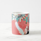 Mode-Illustration mit gezeichnet rosa Flamingoflam Kaffeetasse (Mittel)