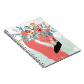 Mode-Illustration mit gezeichnet rosa Flamingoflam Notizblock (Rechte Seite)