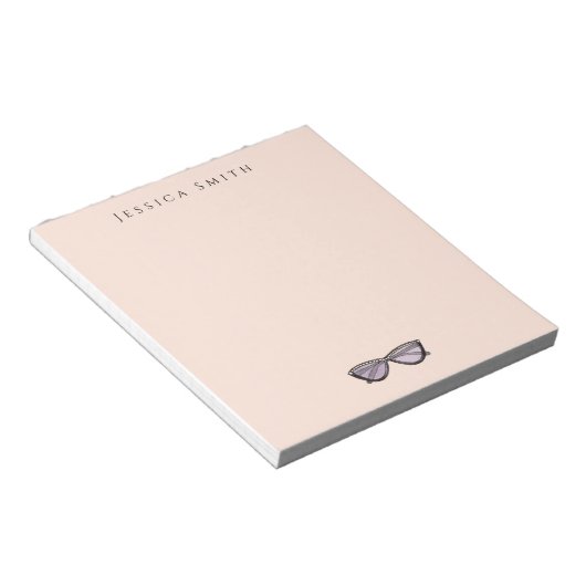 Mode-Illustration mit Sonnenblase Notizblock (angewinkelt)