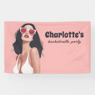 Mode Illustration Stilvolle Frau mit Sonnenbrille Banner