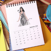 Mode-Illustration, Tierkreiszeichen, Zodiac Kalender