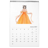 Mode-Illustration, Tierkreiszeichen, Zodiac Kalender (Jan 2027)