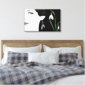 Mode Illustratorin in Perlmuttblüte Leinwanddruck (Insitu (Schlafzimmer))