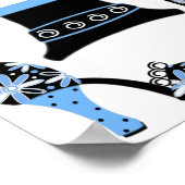 Mode in Blau Poster (Ecke)