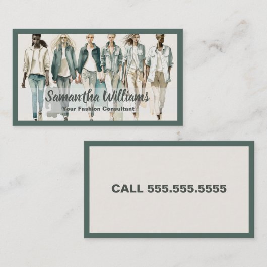 Mode-Industrie Visitenkarte (Vorne/Hinten)