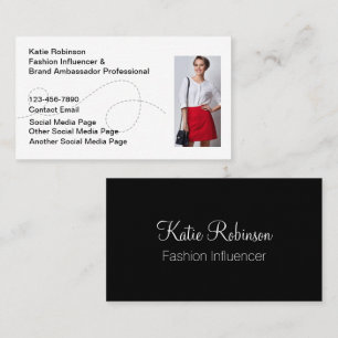 Mode-Influencerin auf Social Media Visitenkarte