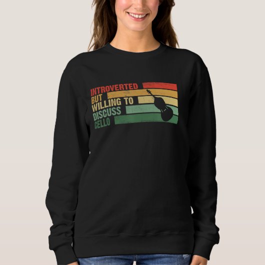 Mode Introvertiert, aber Diskutiert Gerne Über Cel Sweatshirt (Vorderseite)
