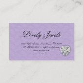 Mode Jewels die lila n-Perlen-Punkt-Spitze Visitenkarte (Rückseite)