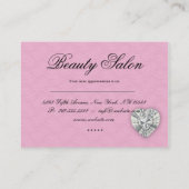 Mode Jewels Perlenzebra-Spitze-Rosa-Verabredung Terminkarte (Rückseite)