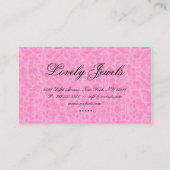 Mode Juwelen in Kronleopard Zebra Lace Pink Visitenkarte (Rückseite)