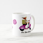 Mode-Kaffee-Tassen-Roller-Frauen-Rosa-Leopard Kaffeetasse (VorderseiteRechts)