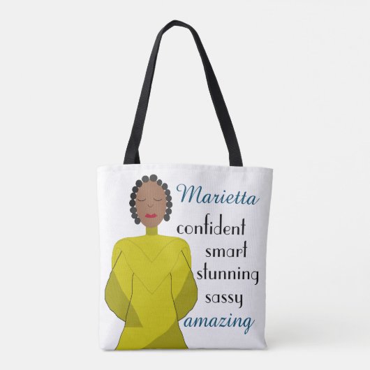 Mode Lady - Afroamerikaner Tasche (Rückseite)