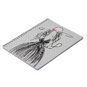 Mode Lady mit Polka Dots Notizblock (Linke Seite)